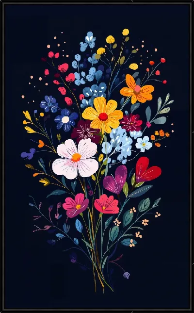 Картина Цветы и листья №23