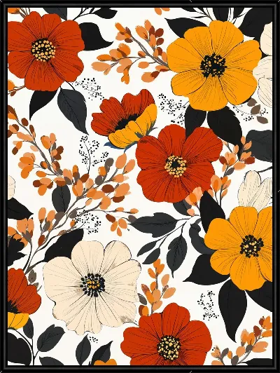 Картина Цветы и листья №31