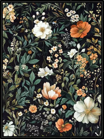 Картина Цветы и листья №32