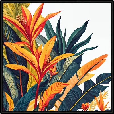 Картина Цветы и листья №34