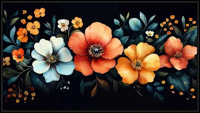 Картина Цветы и листья №37