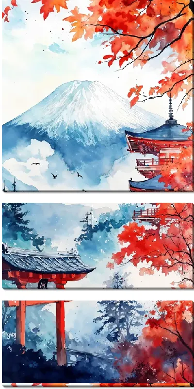 Модульная картина Японский стиль №6