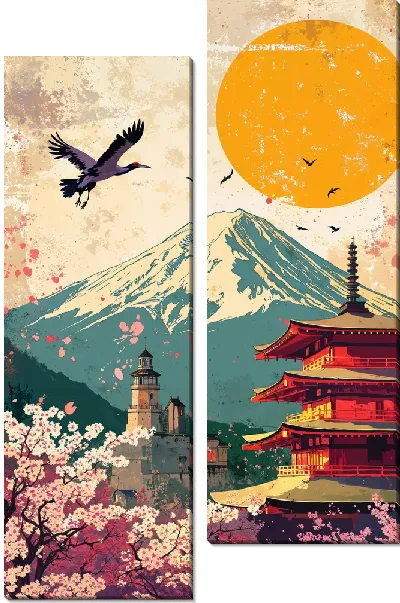Модульная картина Японский стиль №7