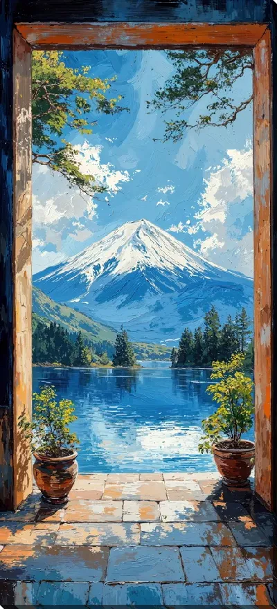 Картина маслом Японский стиль №12