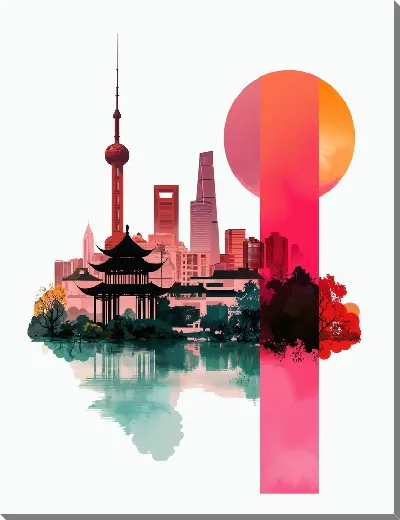 Картина маслом Японский стиль №27