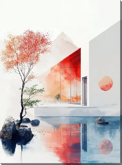 Картина маслом Японский стиль №30