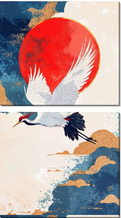 Модульная картина Аист №2