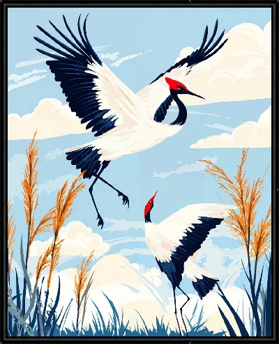 Картина Аисты №5