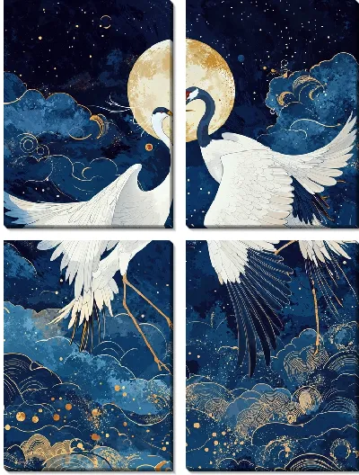 Модульная картина Аисты №6