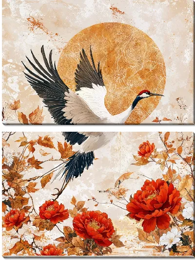 Модульная картина Аист №8