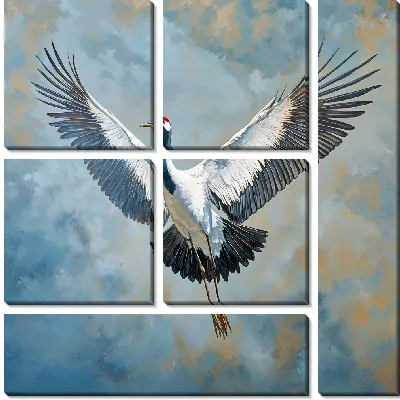 Модульная картина Аист №14