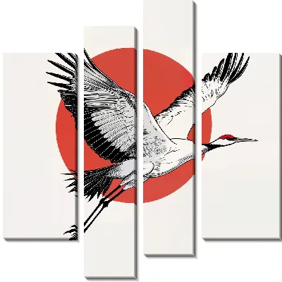 Модульная картина Аист №17