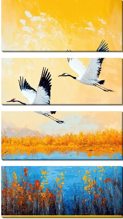 Модульная картина Аисты №19
