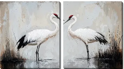 Модульная картина Аисты №21