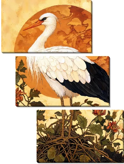 Модульная картина Аист №22
