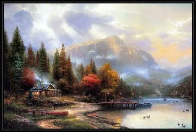 Горное озеро (Mountain lake) №8