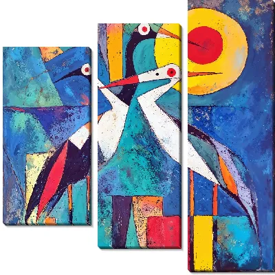 Модульная картина Аисты №23