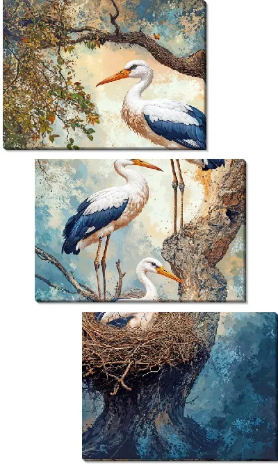 Модульная картина Аисты №26