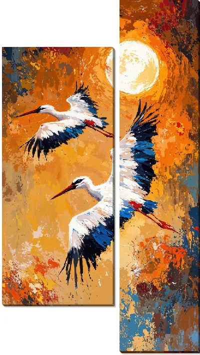 Модульная картина Аисты №29