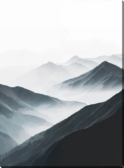 Картина маслом Туман в горах №222