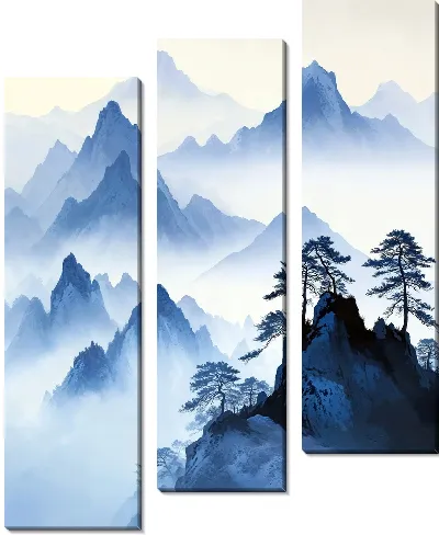 Модульная картина Туман в горах №10