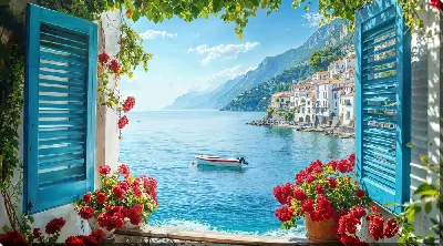 Картина маслом Открытое окно №2