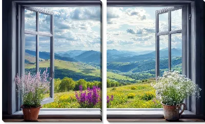 Модульная картина Открытое окно №6