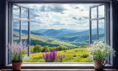 Картина маслом Открытое окно №6