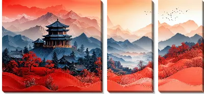Модульная картина Китайский мотив №1