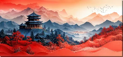 Картина маслом Китайский мотив №1