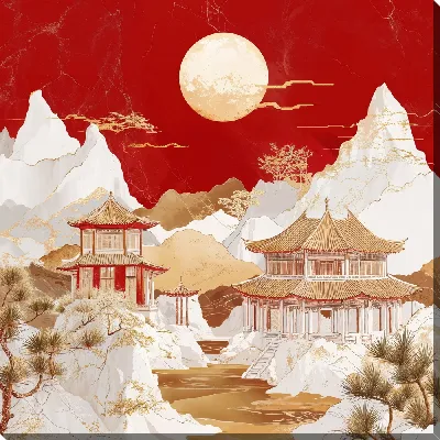 Картина маслом Китайский мотив №4