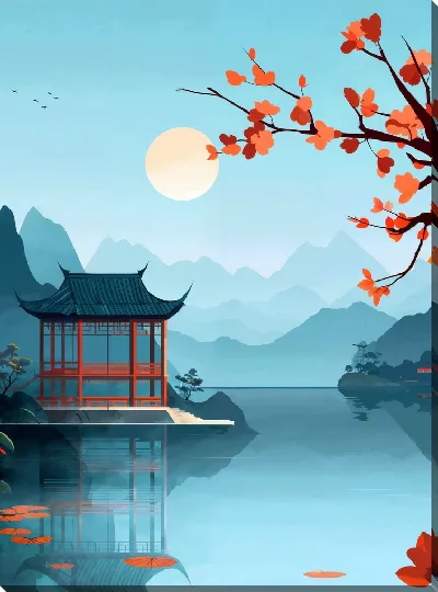 Картина маслом Китайский мотив №5