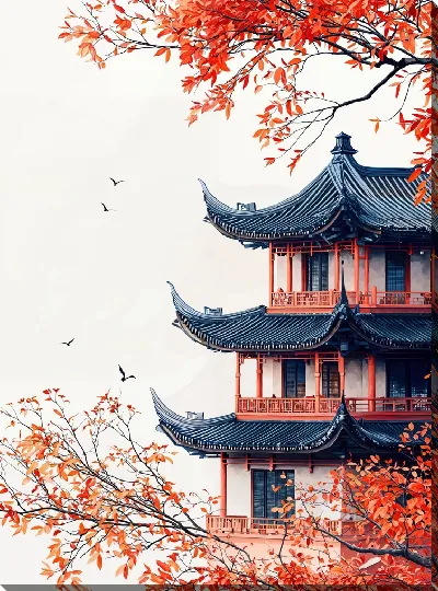 Картина маслом Китайский мотив №14