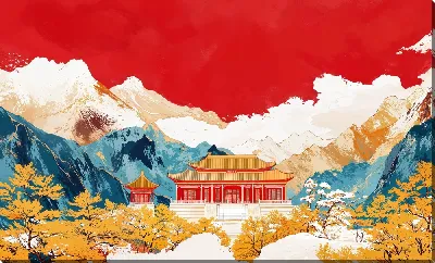 Картина маслом Китайский мотив №19