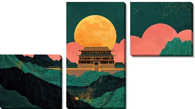 Модульная картина Китайский мотив №20