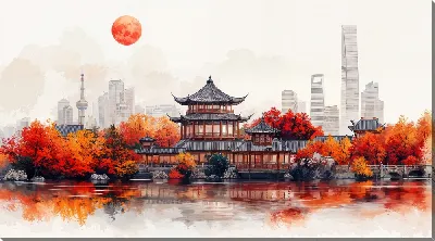 Картина маслом Китайский мотив №31