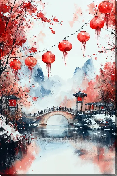 Картина маслом Китайский мотив №34