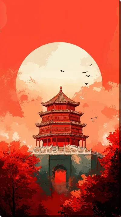 Картина маслом Китайский мотив №36