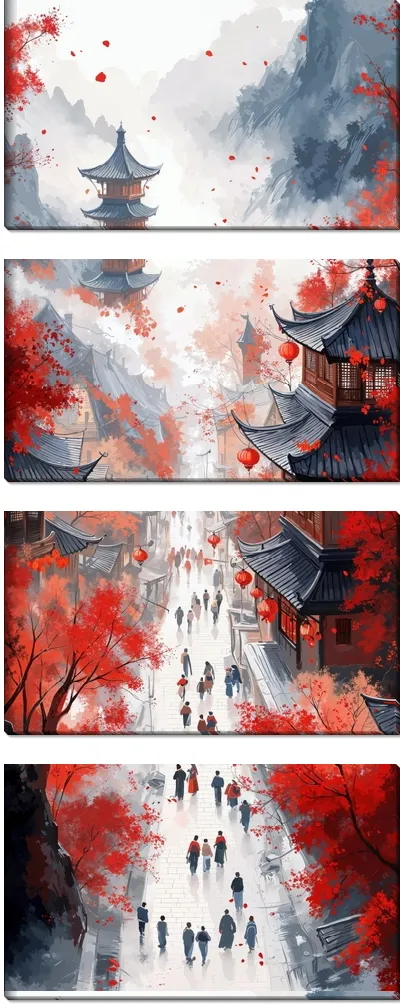 Модульная картина Китайский мотив №39