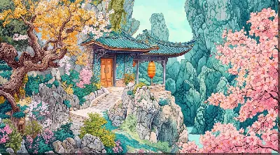 Картина маслом Китайский мотив №46