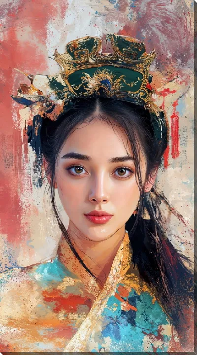 Картина маслом Китаянка арт