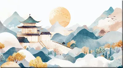 Картина маслом Китайский мотив №48