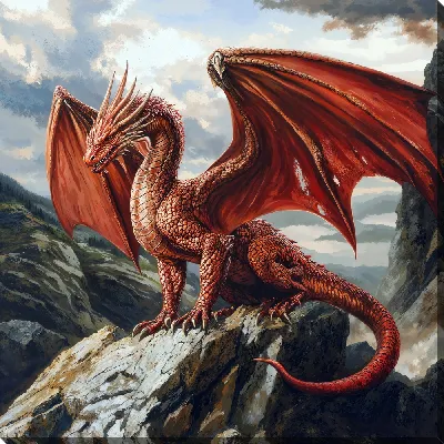 Картина маслом Дракон №4