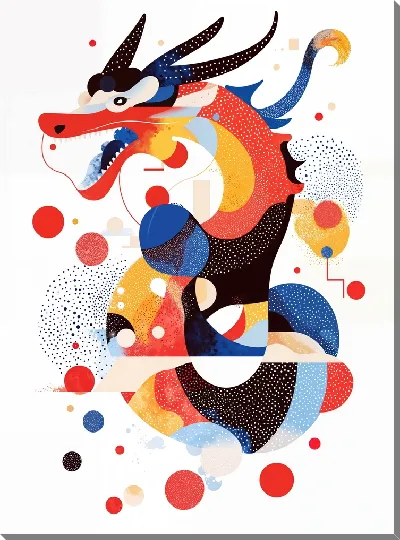 Картина маслом Дракон №10