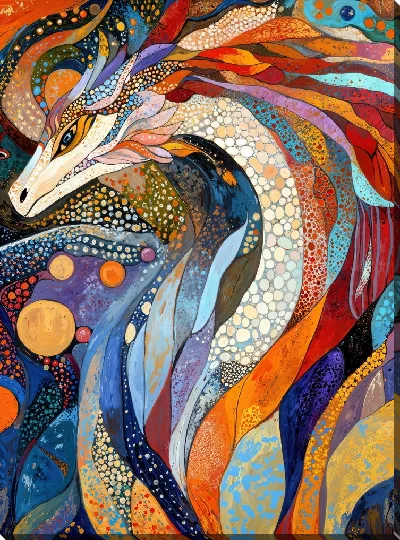 Картина маслом Дракон №17