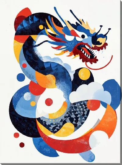 Картина маслом Год дракона