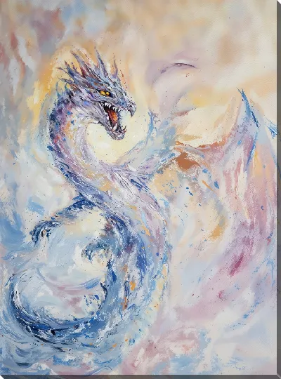 Картина маслом Дракон №19