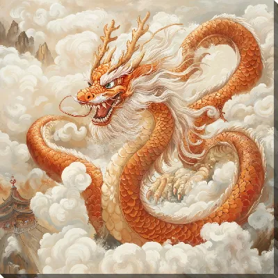 Постер Японский дракон