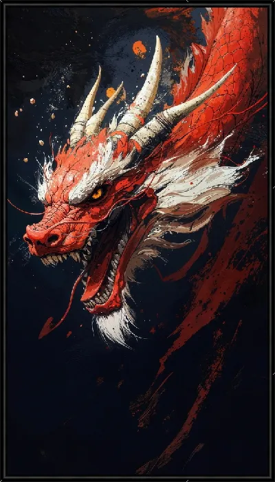 Картина Великий красный дракон