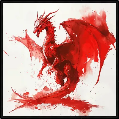 Картина Большой и красный дракон